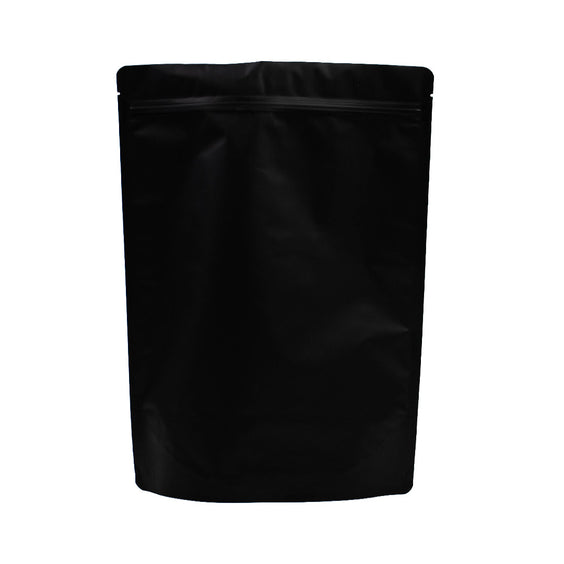 100x Standbeutel matt Schwarz 25x34cm