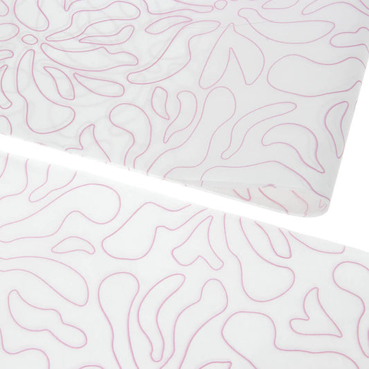 Seidenpapier 50x70cm Blumen Umriss
