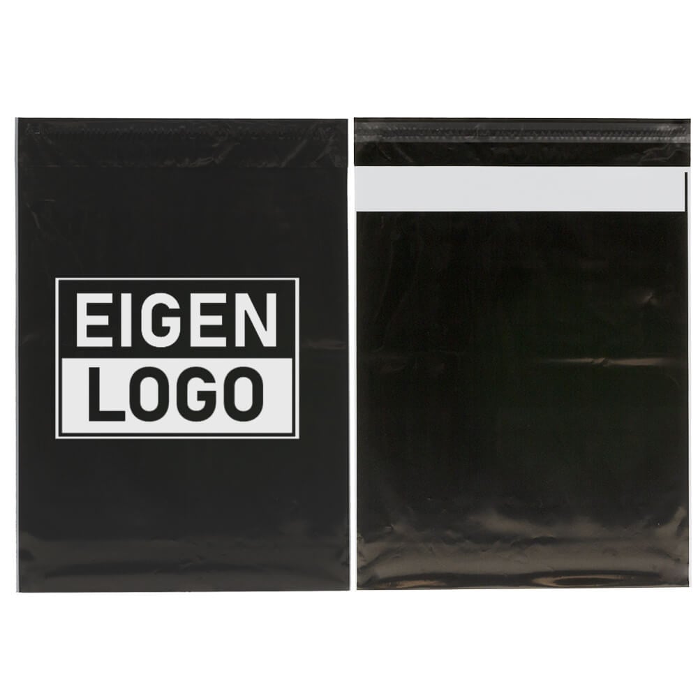 Schwarze Versandtaschen Druck Medium