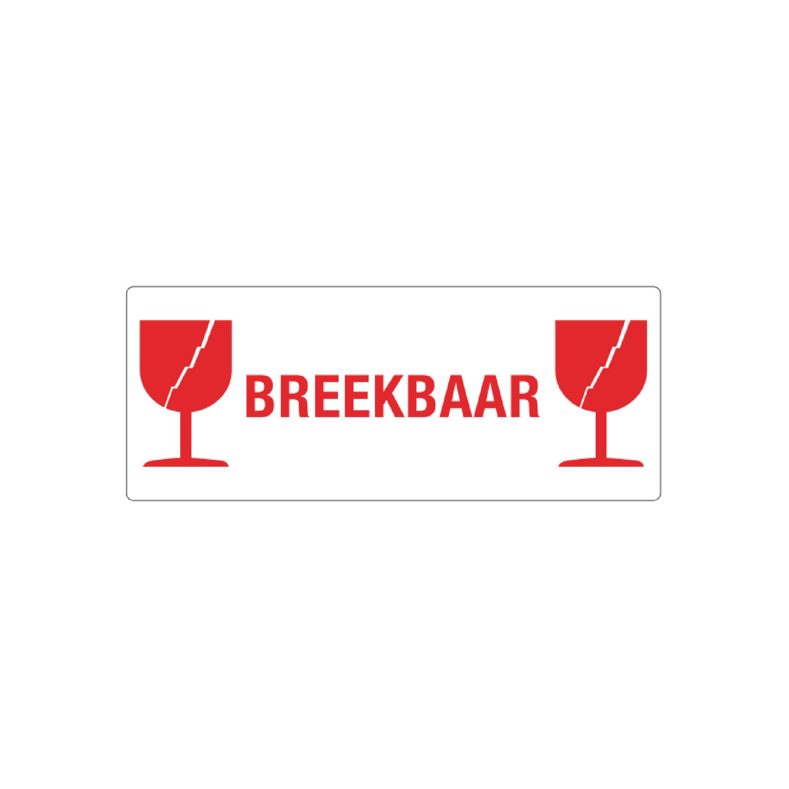 500x Etikett 'Vorsicht Glas'