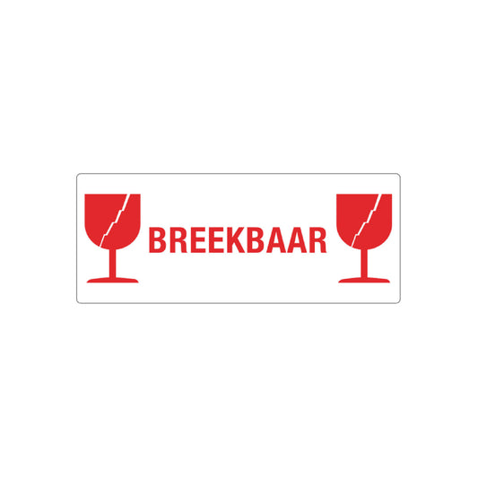 500x Etikett 'Vorsicht Glas'