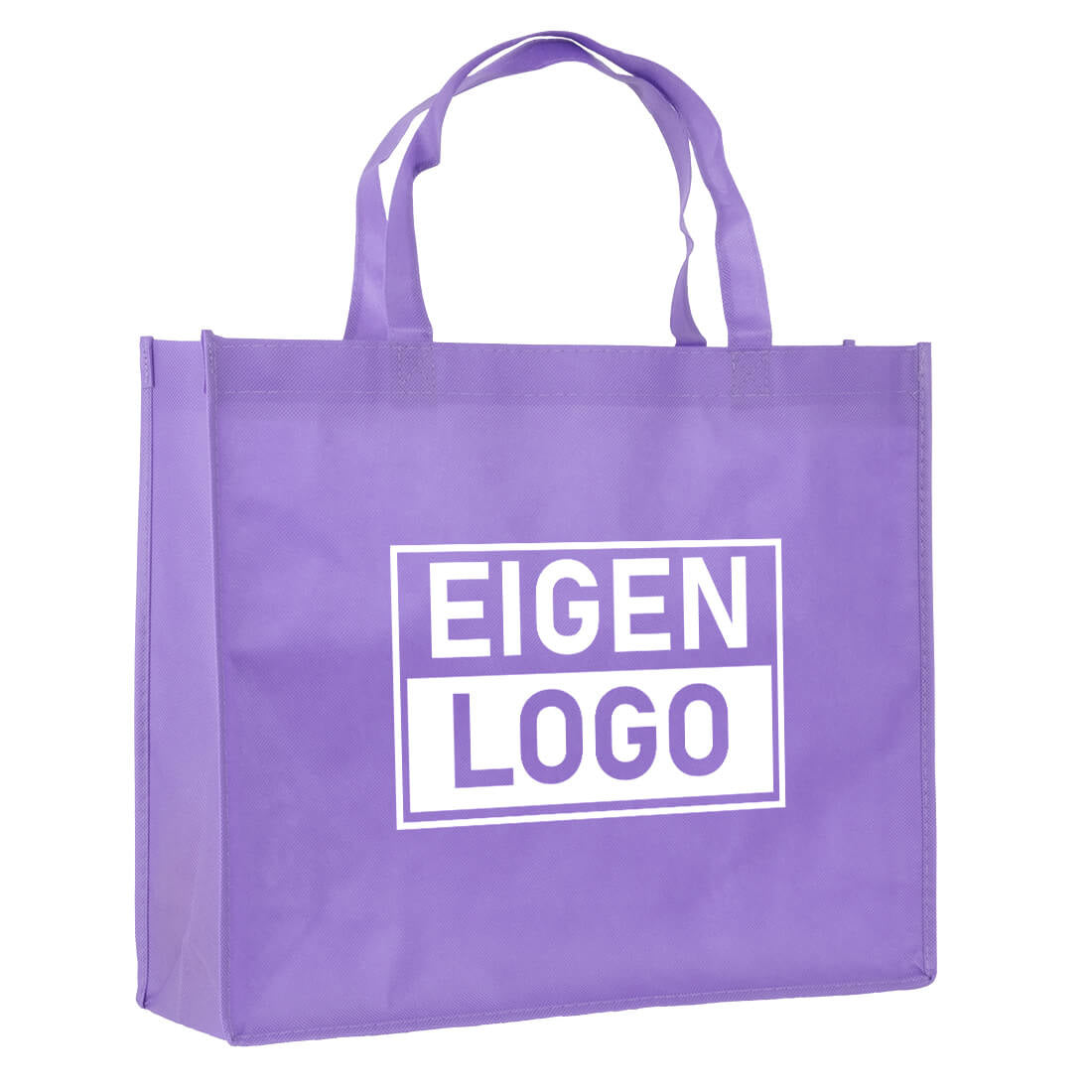 Shopper bedrucken lassen Lila Non Woven 42x12x35cm