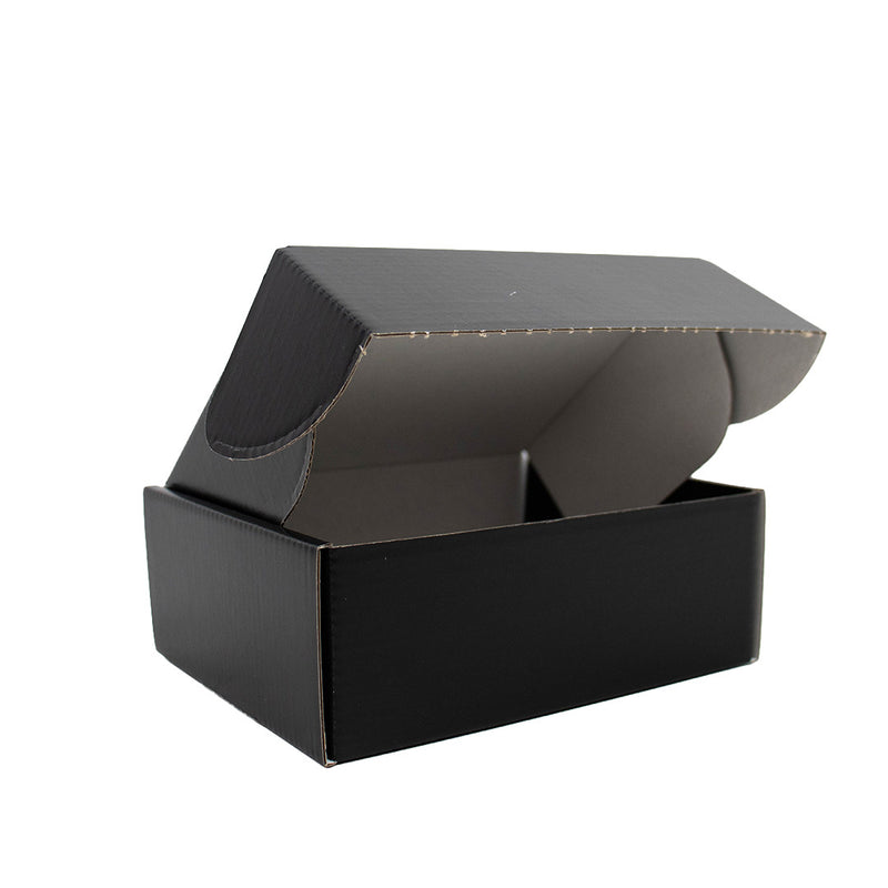 25x Postkartons Schwarz 160x130x60mm