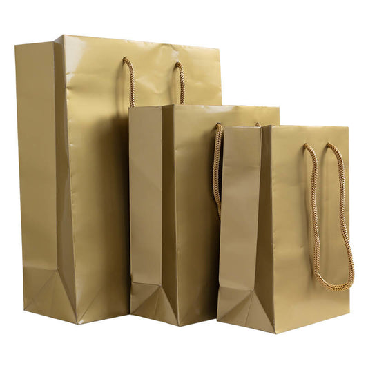 10x Geschenktüten Gold Extra Small