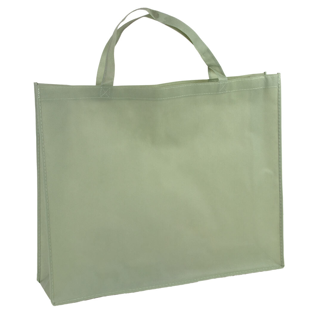 10x Shopper Grün Non woven 54x14x45cm