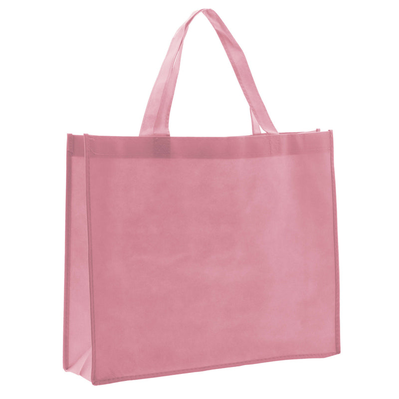 10x Shopper Rosa Non woven 42x12x35cm