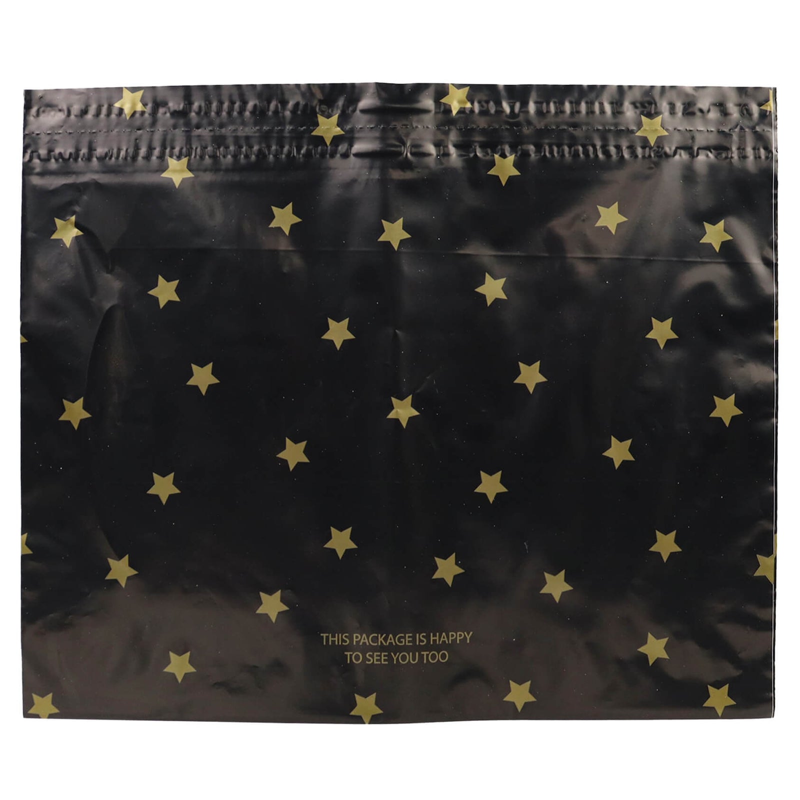 100x Versandtaschen Black Stars Gold