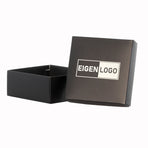 Geschenkkartons bedrucken Schwarz 125x125x55mm