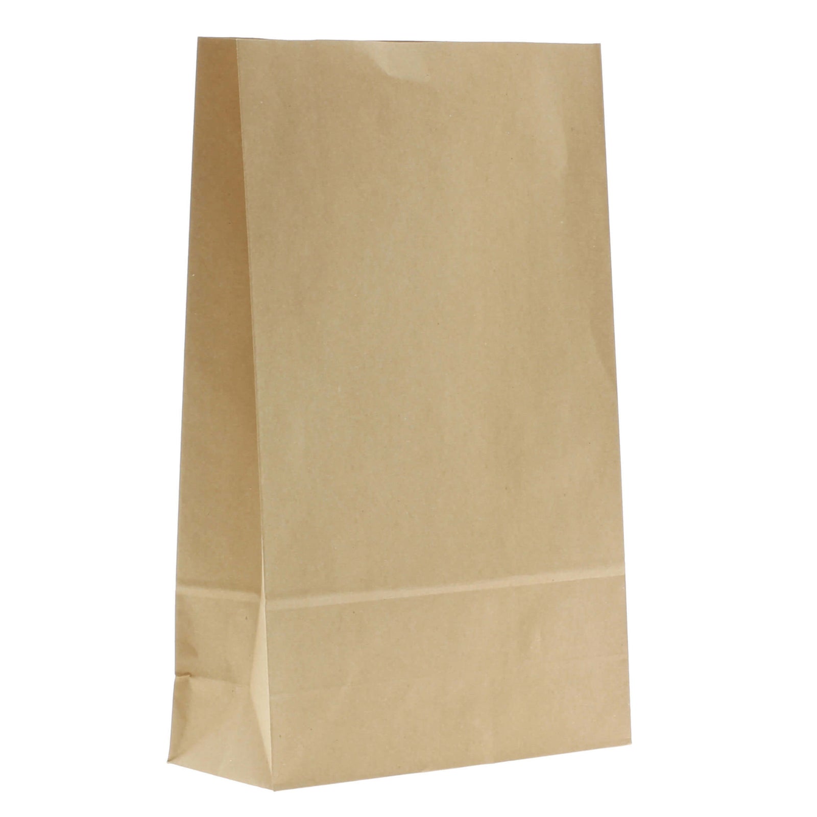 Blockbodenbeutel Druck Braun Medium