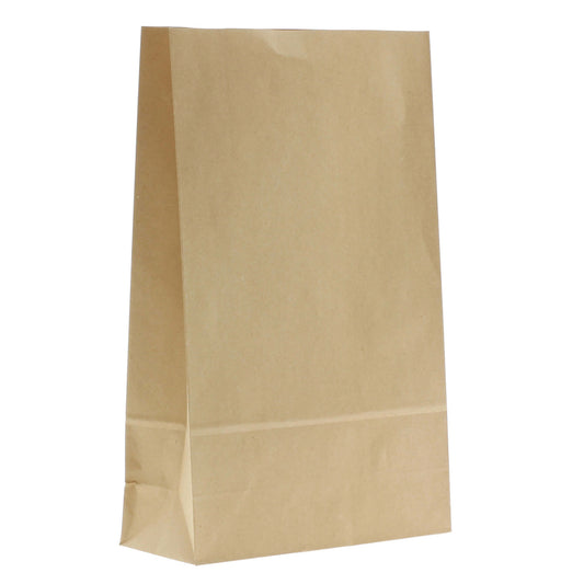 Blockbodenbeutel Druck Braun Medium