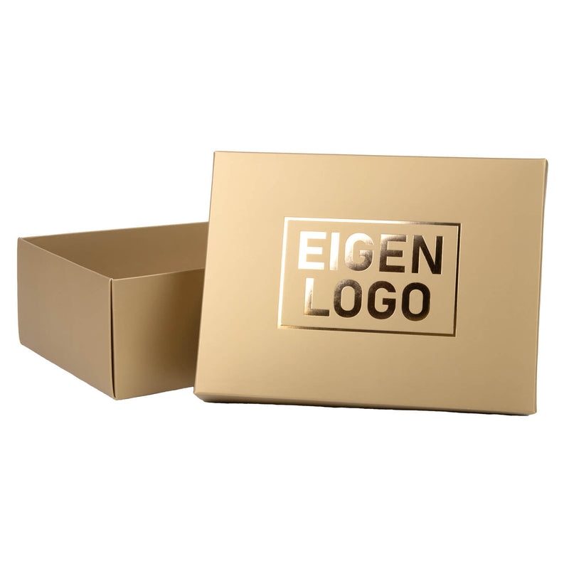 Geschenkkartons bedruckt Gold 200x150x80mm - Metallic