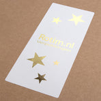 Verschlussaufkleber bedrucken lassen - Metallic