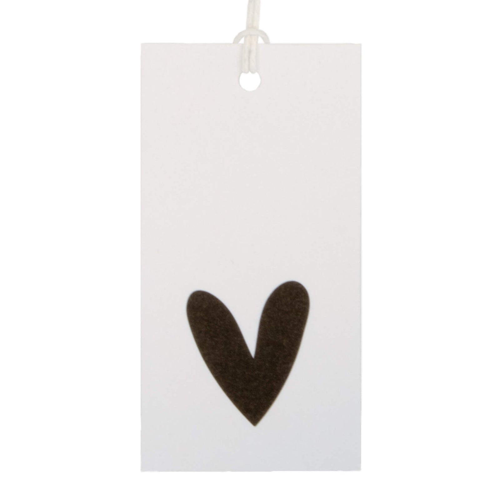 50x Geschenkanhänger Herz Weiß-Schwarz