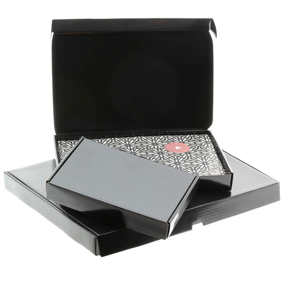 50x Maxibriefkarton A4 Schwarz