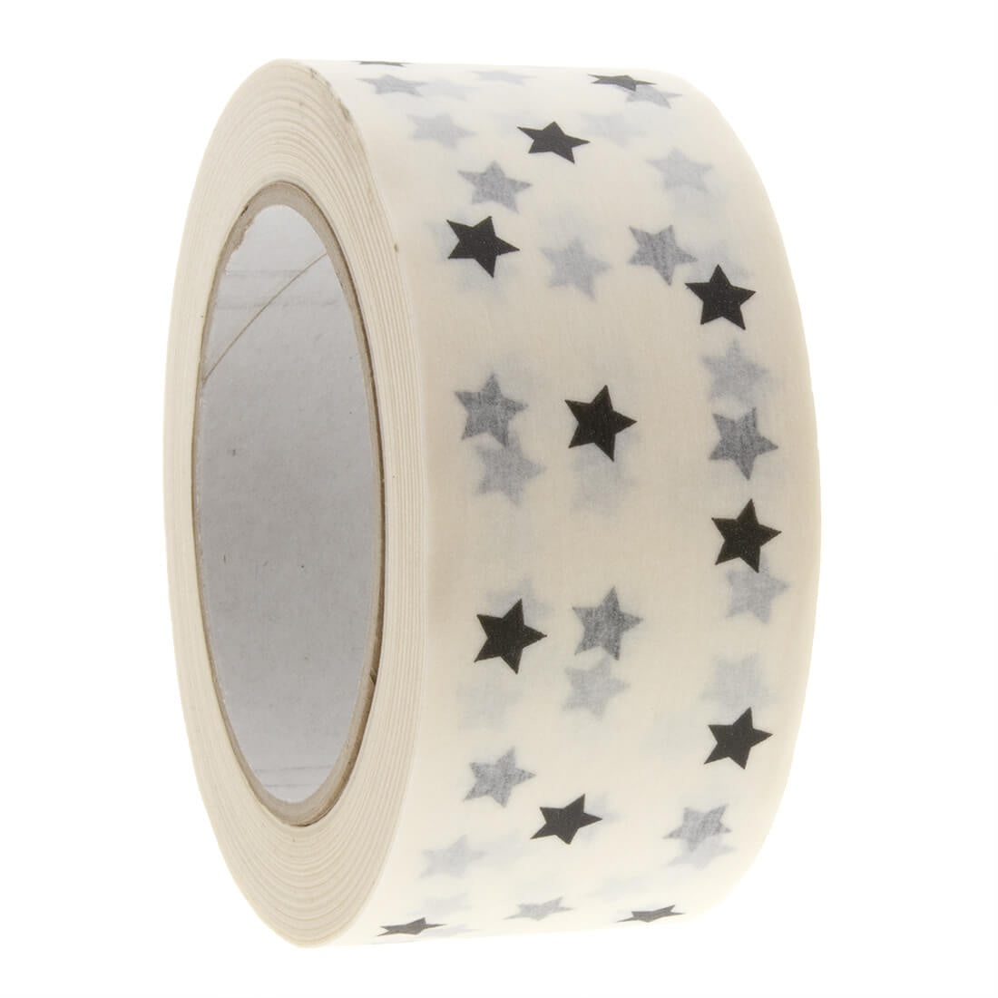 Papierband 'Stars' Schwarz-Weiß 50mmx50mtr