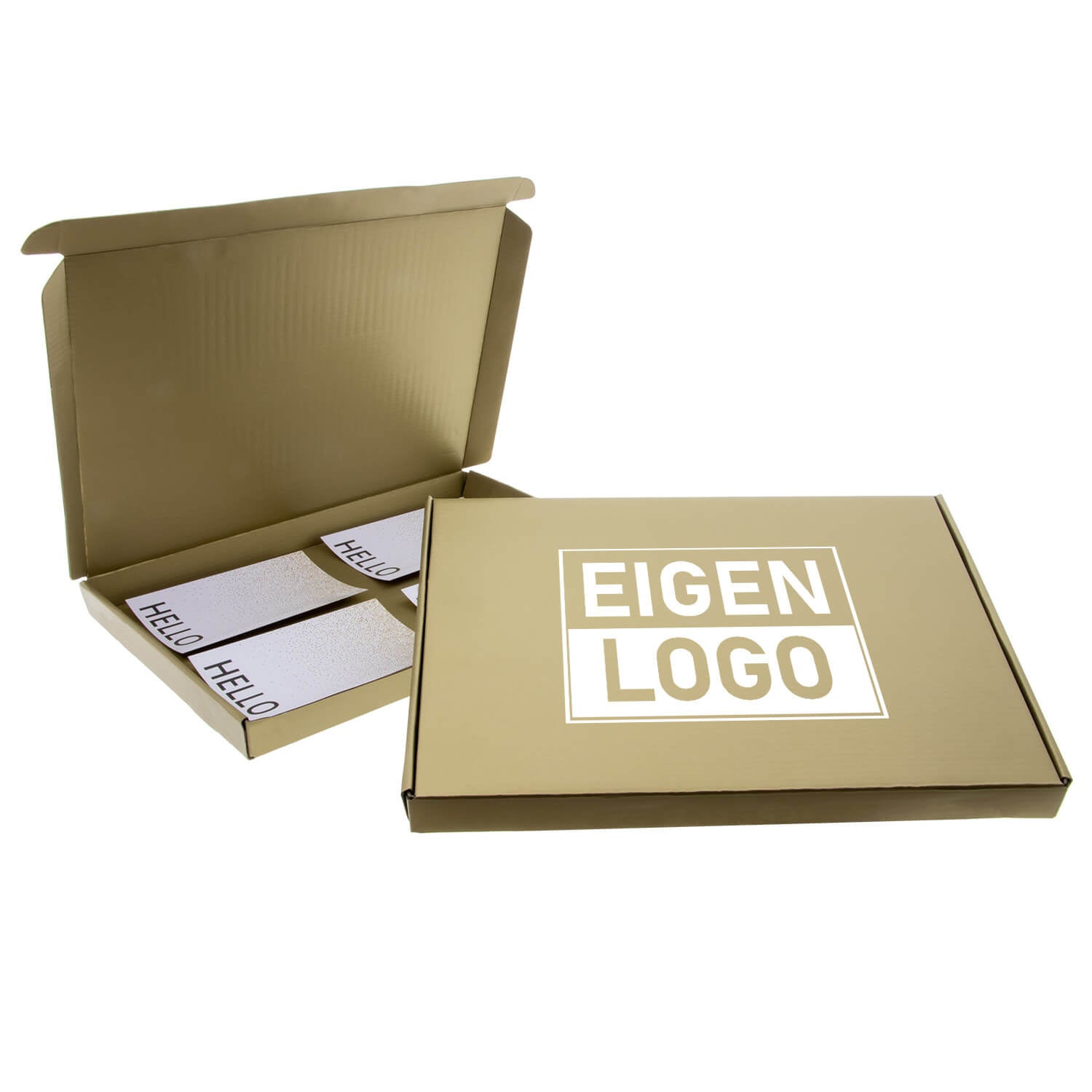 Maxibriefkartons Gold A4 bedrucken lassen