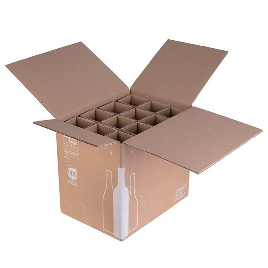 10 x Wein Versandkartons mit Einlage 12 Flaschen