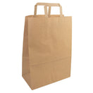 50x Budget Taschen Braun breiter Boden Hochformat M