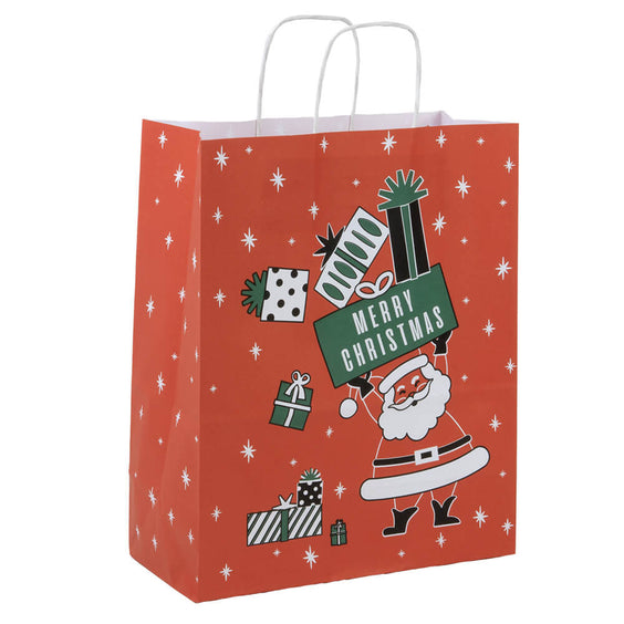 50x Papiertüten A4 Clumsy Santa