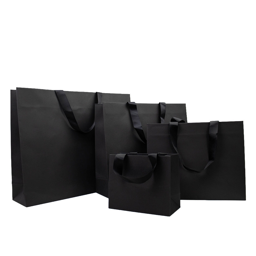 10x Geschenktüten Matt Schwarz A3