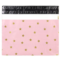 100x Versandtaschen Stars Gold Large Rückgabeverschluss