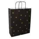 50x Papiertüten Black Stars Gold A3