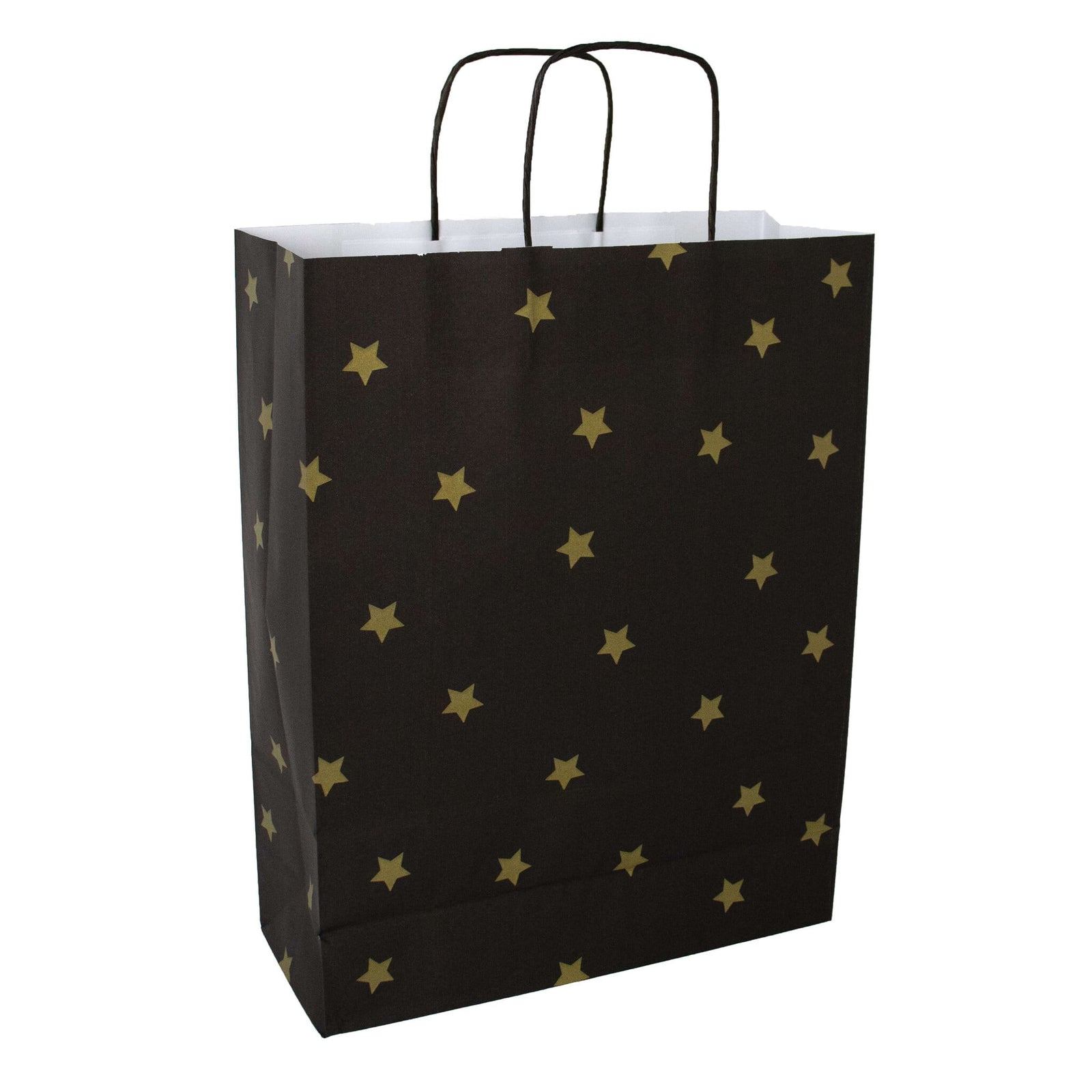 50x Papiertüten Black Stars Gold A3