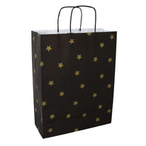 50x Papiertüten Black Stars Gold A3