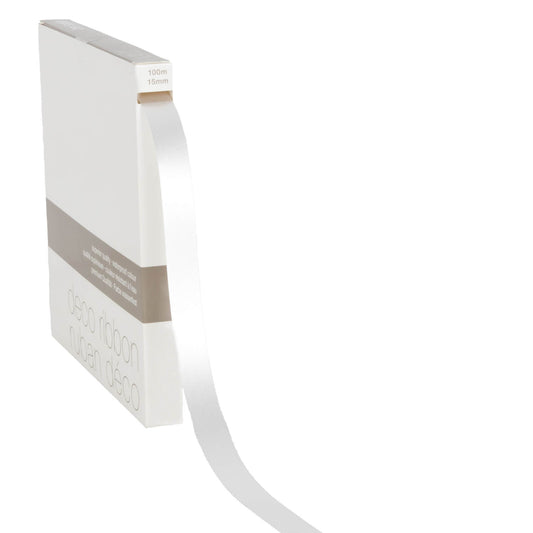 Farbband Satin Weiß MEDIUM (15mm x 100m)