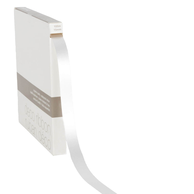 Farbband Satin Weiß MEDIUM (15mm x 100m)