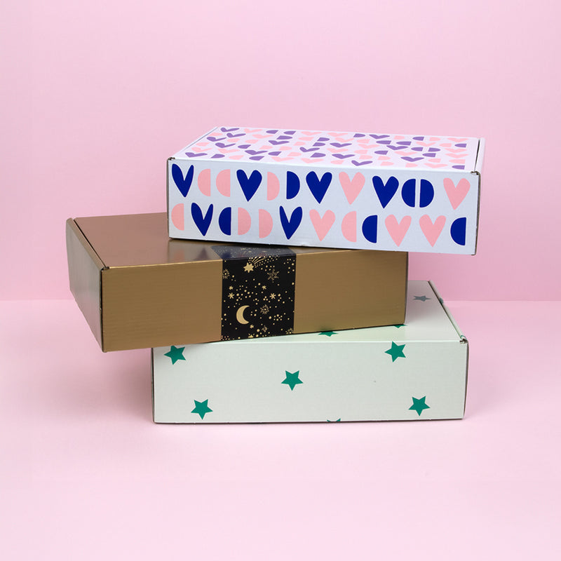 25x Postkartons Hearts 280x190x75mm