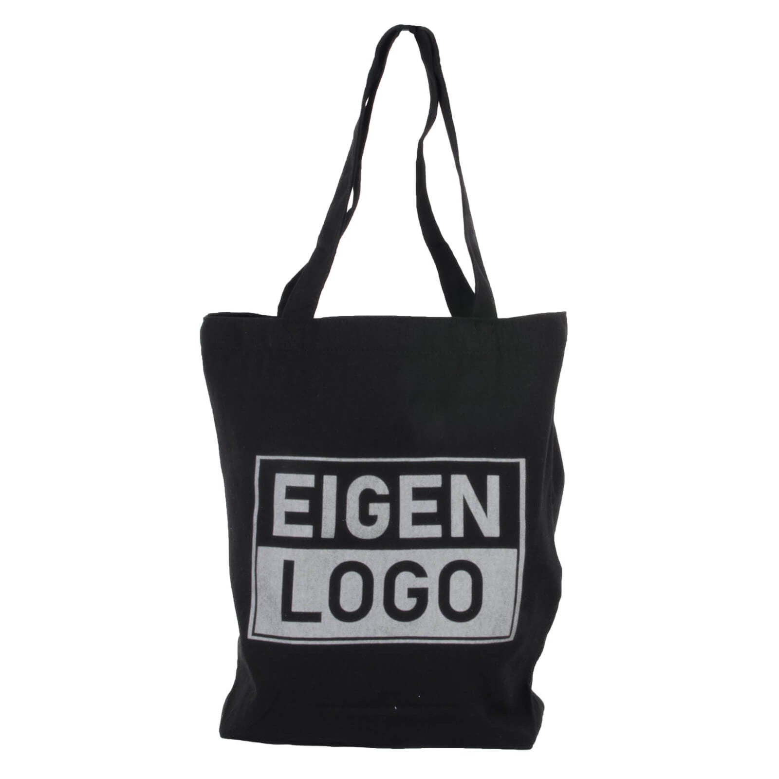 Baumwolltasche Druck 38x42+10cm Schwarz - Express