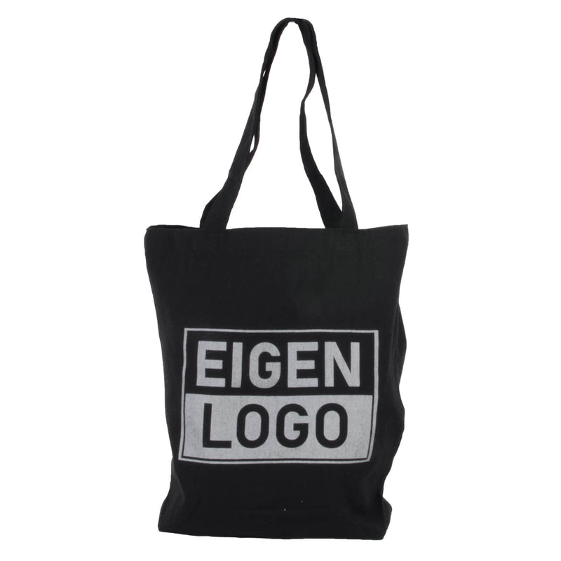 Baumwolltasche Druck 38x42+10cm Schwarz - Express