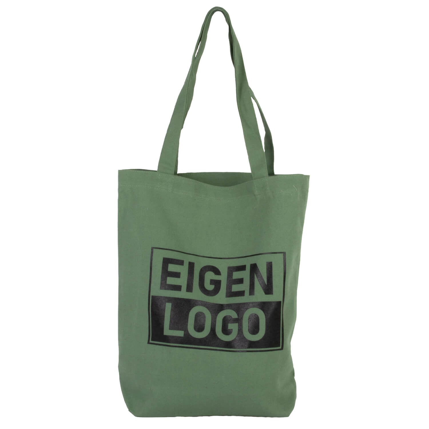 Baumwolltasche Druck 38x42+10cm Grün - Express
