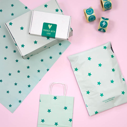 50x Papiertüten Stars A5