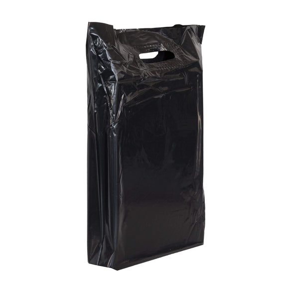 250x Plastiktüten 45x50+2x4cm schwarz