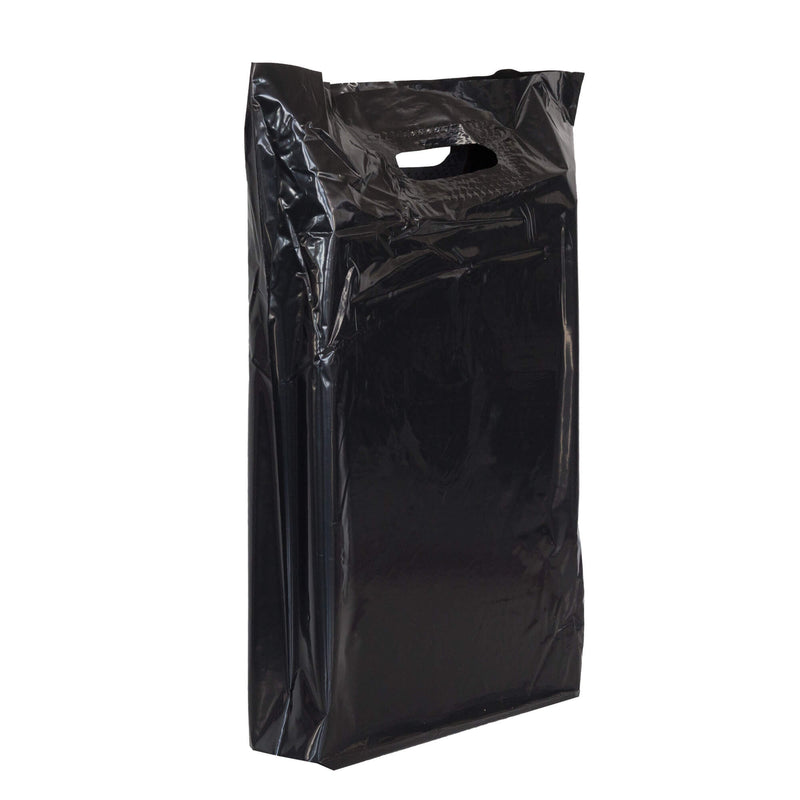250x Plastiktüten 45x50+2x4cm schwarz
