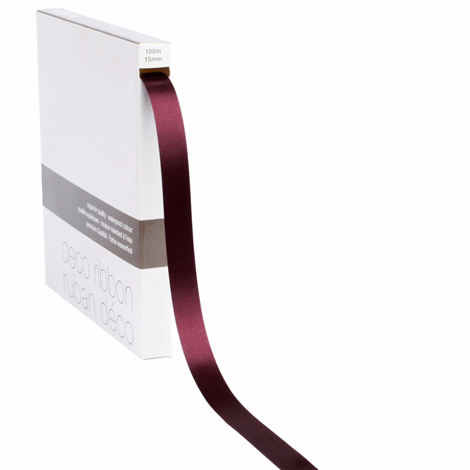 Farbband Satin Bordeauxrot MEDIUM (15mm x 100m)