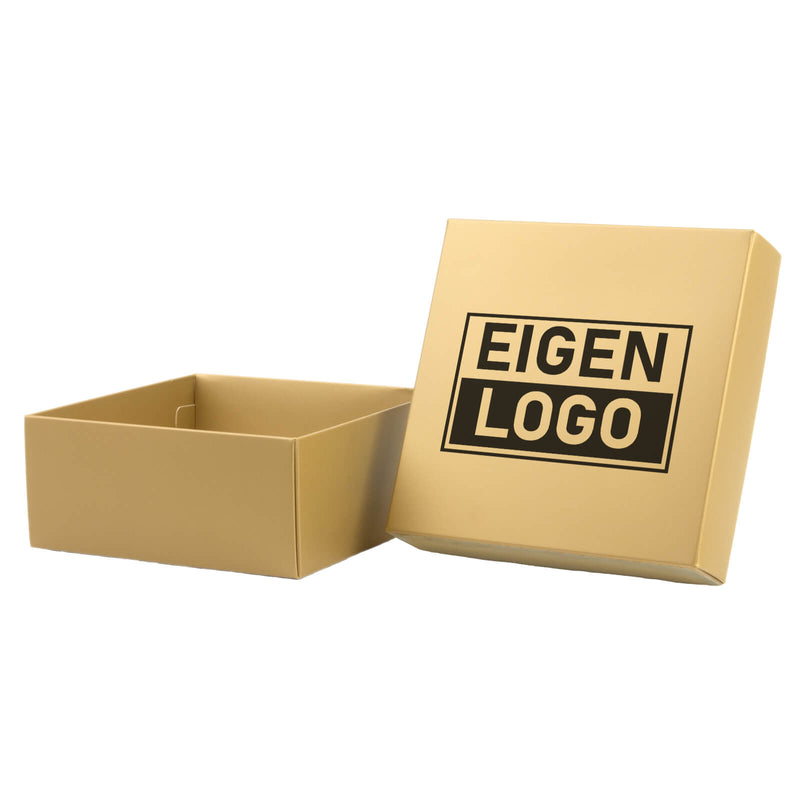 Geschenkkartons bedruckt Gold 125x125x55mm