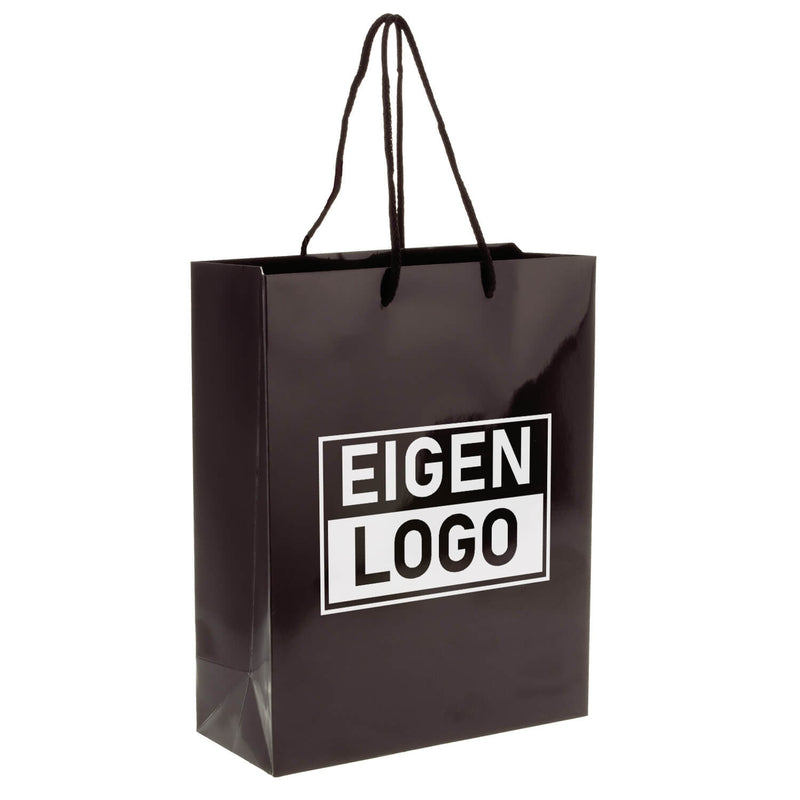 Geschenktasche bedrucken Schwarz A4