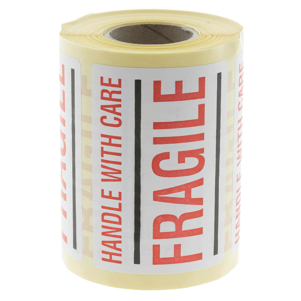 500x Etikett 'Handle with care/Fragile'
