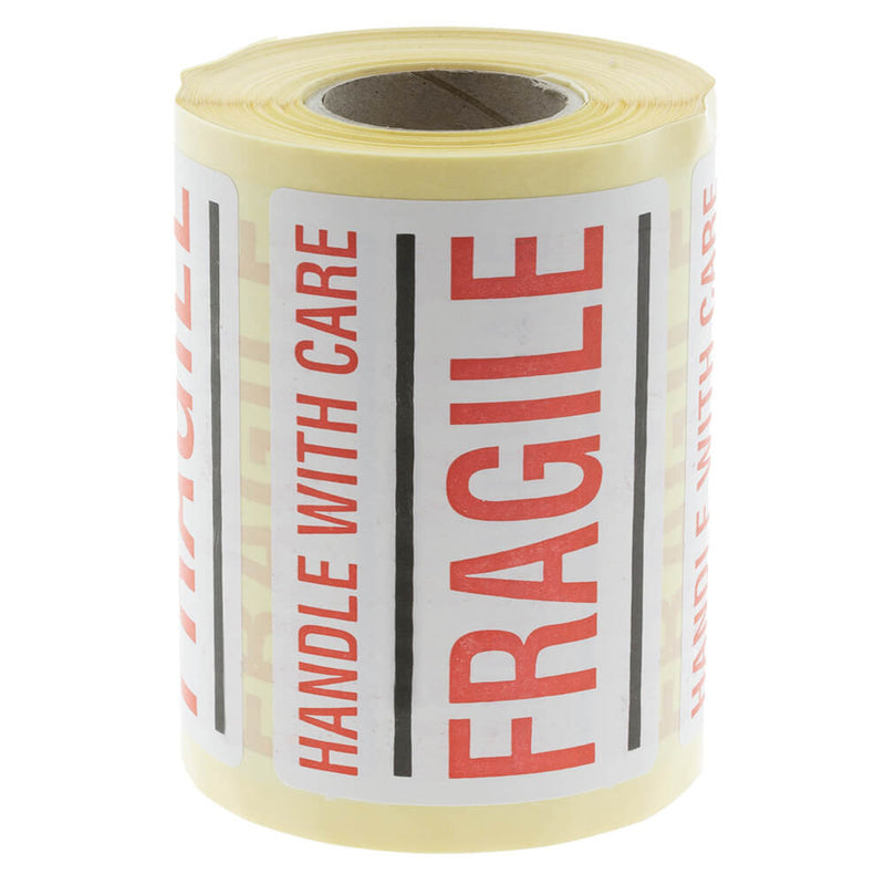 500x Etikett 'Handle with care/Fragile'
