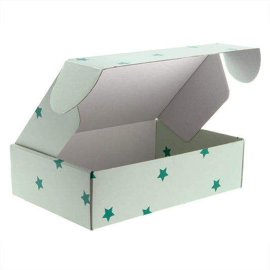 25x Postkartons Stars 280x190x75mm
