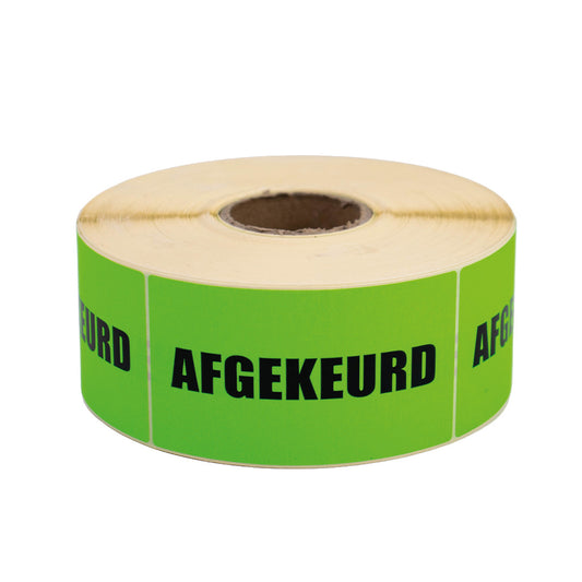 500x Etikett „Abgelehnt“