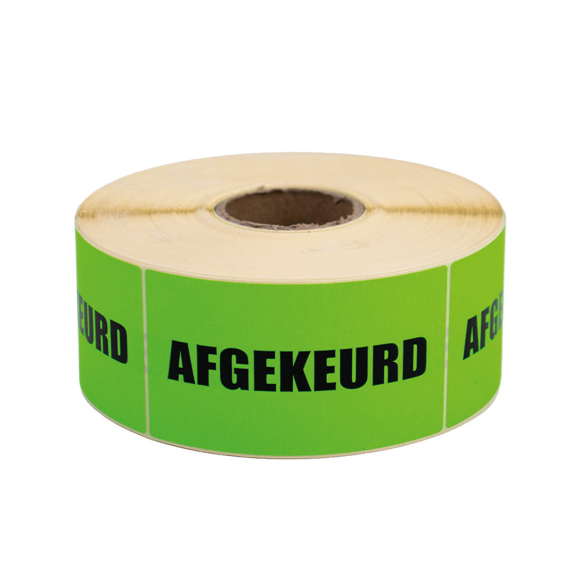 500x Etikett „Abgelehnt“