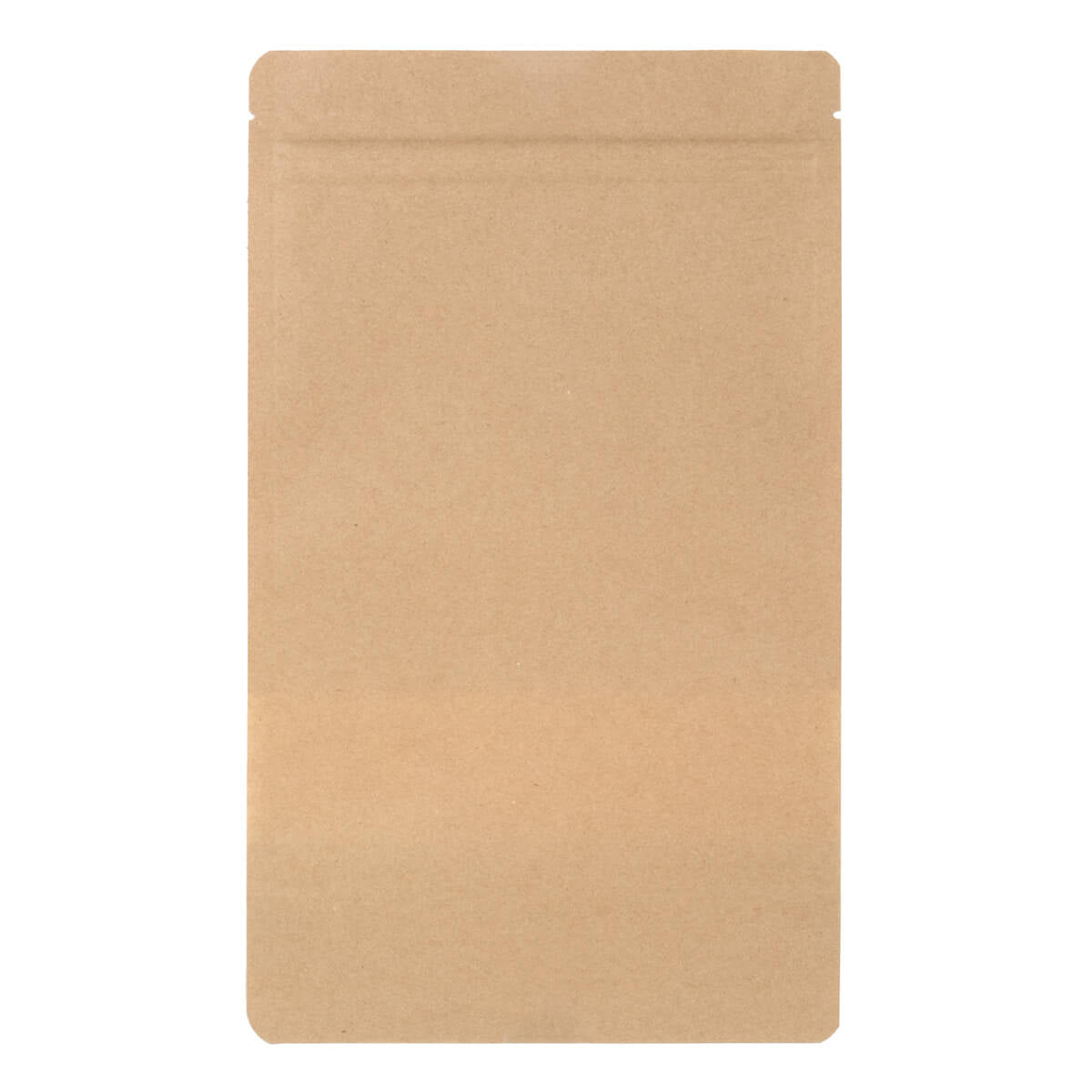 100x Standbodenbeutel mit Fenster Braun 16x27cm