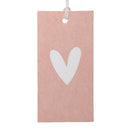 50x Geschenkanhänger Herz Rosa-Weiß