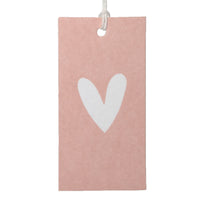 50x Geschenkanhänger Herz Rosa-Weiß