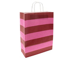 50x Papiertüten Stripes Pink A3