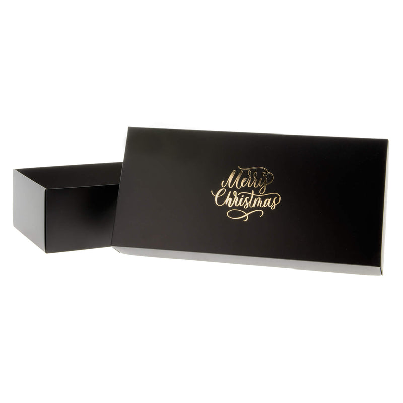 20x Weihnachtsgeschenkbox Schwarz 355x168x94mm